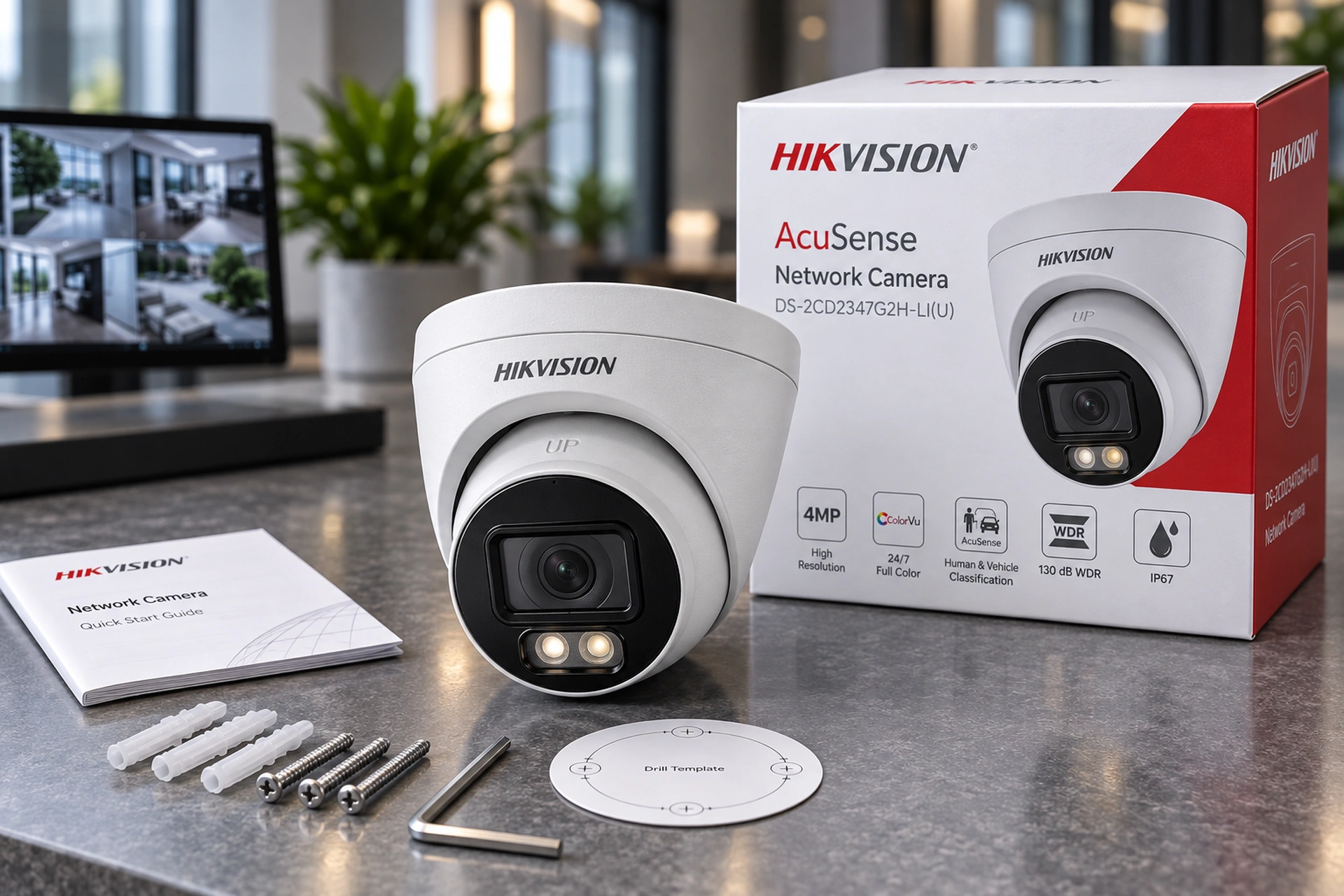 Hikvision DS-2CD2347G2H-LI(U) 4MP ColorVu Network Camera